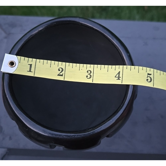 Santa Clara Pottery Blackware 3.5"h x 4-4.5"w Bowl Signed Christina Santa Clara - Picture 11 of 14